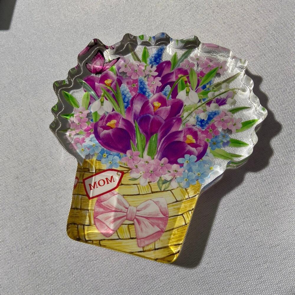 Mother's Day Birthday decorative acrylic floral keepsake plaque - Picture 1 of 4
